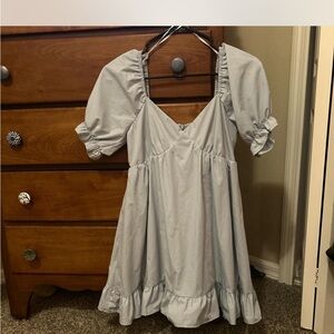 Charlotte Russe Sky Blue Gathered Dress